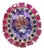 Bochic “Capri” Vintage Ruby, Amethyst & Multi Sapphire Ring - 18K Gold & Silver For Sale