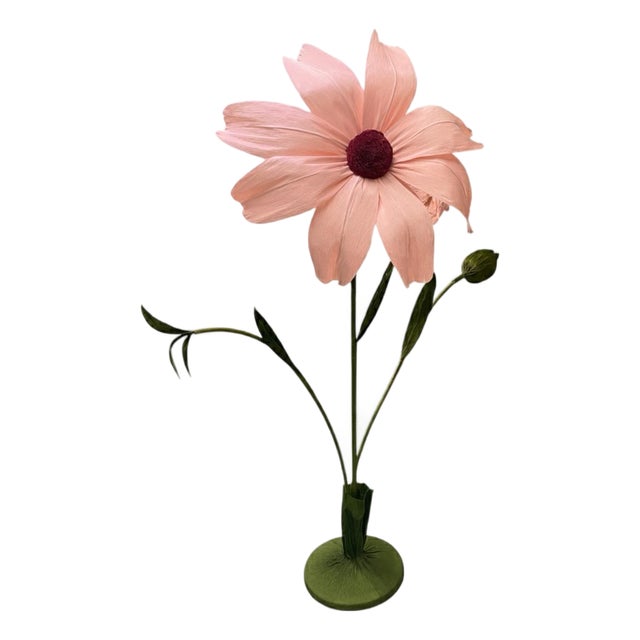Magnificent Handcrafted Giant Crepe Paper Botanical Sculpture For Sale