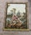 Beautiful large vintage jacquard tapestry depicting a romantic pastoral scene in the French Aubusson and Rococo tradition....
