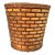 1990s Brick Patterned Wicker Wastebasket For Sale
