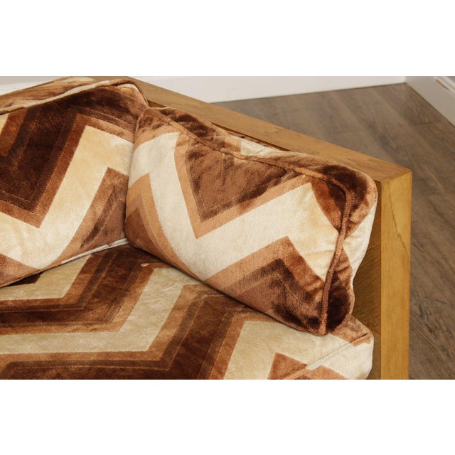 Mid 20th Century Bernhardt Mid Century Modern Chevron Box Sofa For Sale - Image 5 of 12
