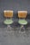 Set of 4 Mid-Century Modern Walnut & Chrome Swivel Bar Stools For Sale - Image 4 of 9