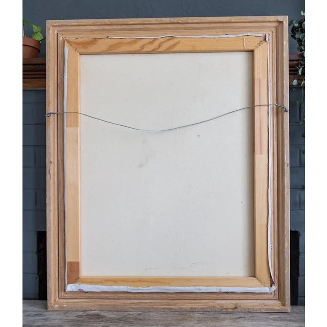 Large Impressionist Portrait Oil Painting by Gerald Spencer For Sale - Image 9 of 10