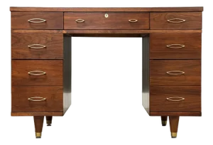 Walnut Mid Century Desk by Heywood Wakefield Contessa