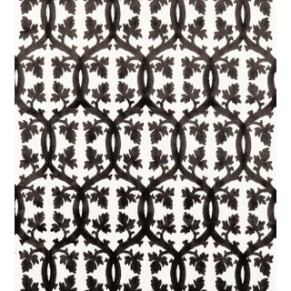 The House of Scalamandré Falk Manor House Fabric, Carbon For Sale