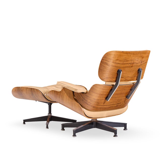 Mid 20th Century Charles and Ray Eames for Herman Miller Mid Century Rosewood Eames Chair and Ottoman For Sale - Image 5 of 10