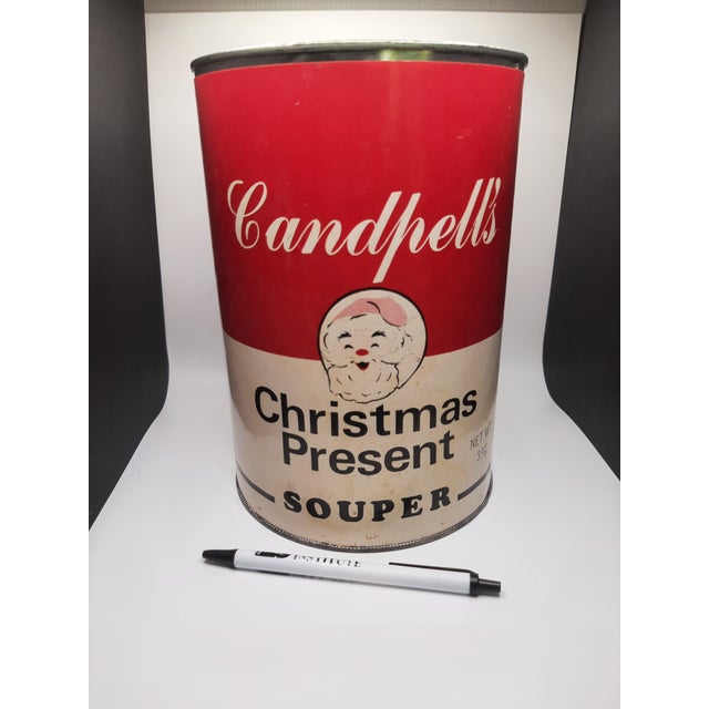 XXL Promo Candpells Christmas Present Santa Soup Can Rare For Sale - Image 11 of 12