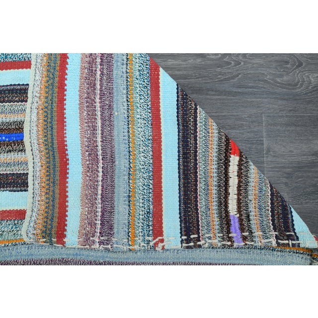 White 1970s Vintage Turkish Oushak Handmade Wool Cotton White Area Rug For Sale - Image 8 of 11