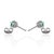 Metal Minimalist 0.52 CTW Round Emerald Solitaire Studs in 925 Sterling Silver 2 Pieces For Sale - Image 7 of 12