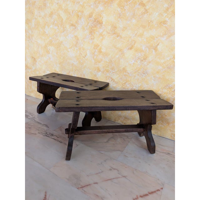 Mid-Century Rustic Benches, 1950, Set of 2 For Sale - Image 13 of 13