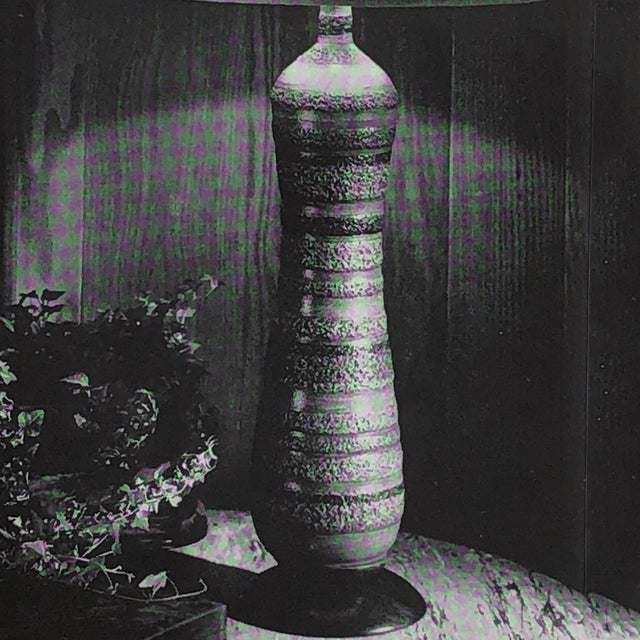 Mid 20th Century Phil-Mar Ceramic Table Lamp with Rich Orange Glaze For Sale - Image 5 of 6