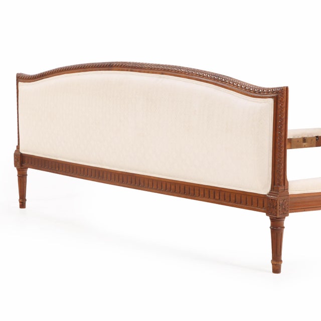 French A French Louis XVI Style Walnut Full Size Bed, C. 1930 For Sale - Image 3 of 6