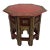 Hand Carved Red and Gilded Moroccan Side Table For Sale