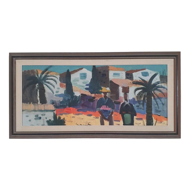Tage Gavik, Sitke Spain, 1960s, Oil on Canvas For Sale