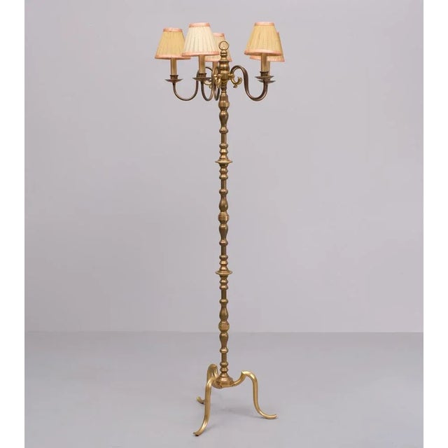 Metal Brass Floor Lamp from Maison Baguès, France, 1960s For Sale - Image 7 of 8