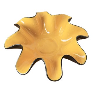 Vintage Corolla-Shaped Salad Bowl by B. Letalle for Vallauris, 1960 For Sale
