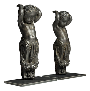 Cast Iron Angels, 19th Century, Set of 2