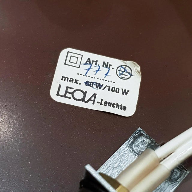 Mid-Century Wall Light or Ceiling Lamp in Brown Ceramic by Cari Zalloni for Leola, 1960s For Sale - Image 9 of 16