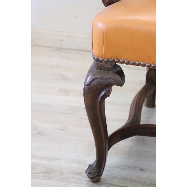 Antique Walnut Armchair, Late 19th Century For Sale - Image 9 of 11