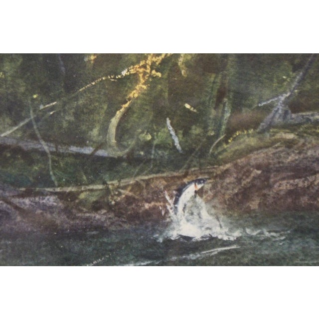 Traditional "Atlantic Salmon Fishing" Print by Ogden M Pleissner For Sale - Image 3 of 11