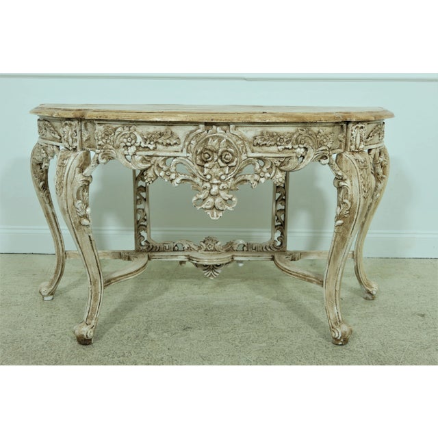 French Style Heavy Iron Paint Decorated Table For Sale - Image 10 of 10
