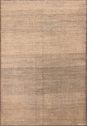 Nazmiyal Collection Cream Color Modern Tribal Checkerboard Design Rug
