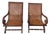1960s Pair Hand Caned and Doweled British Colonial Anglo Indian Plantation Chairs For Sale