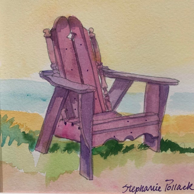 1980s Vintage Stephanie Pollack, Original Watercolors. Set of 6. For Sale - Image 5 of 11