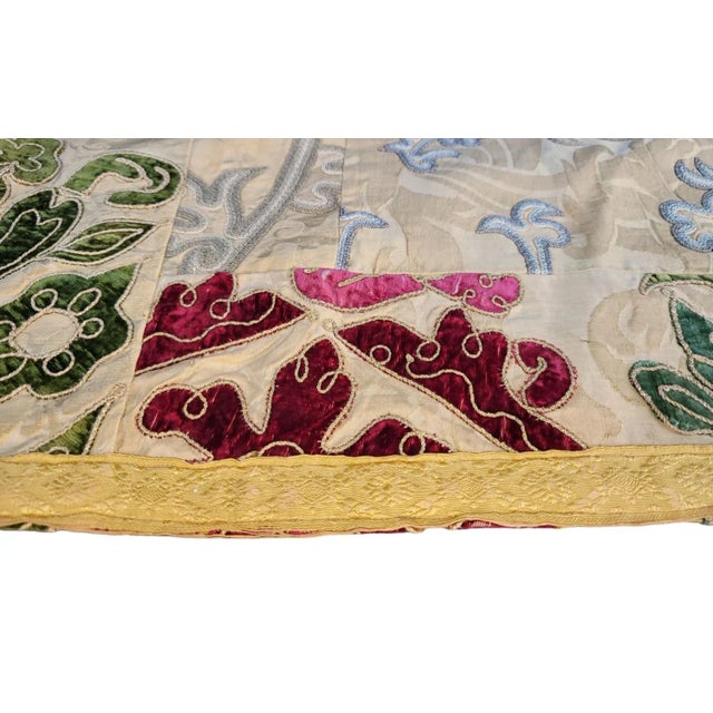 Textile Late 18th Century Italian Alter Cloth Handmade Applique For Sale - Image 7 of 9
