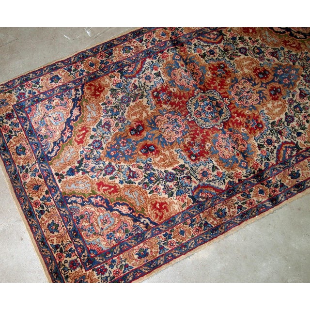 1910s, Handmade Antique Persian Kerman Rug 3.1' X 5.4' For Sale - Image 4 of 7