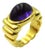 Elizabeth Rand 18k Yellow Gold Amethyst Ring - Size 6 For Sale