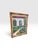Large-scale original painting by Francis Downs, depicting a lush, colorful garden surrounding an elegant Mediterranean-...