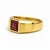 Signet Ring with Garnet for Men silver, gold. Square Solitaire Ring. Minimalist Luxury Pinky Ring. Modern Gentleman...