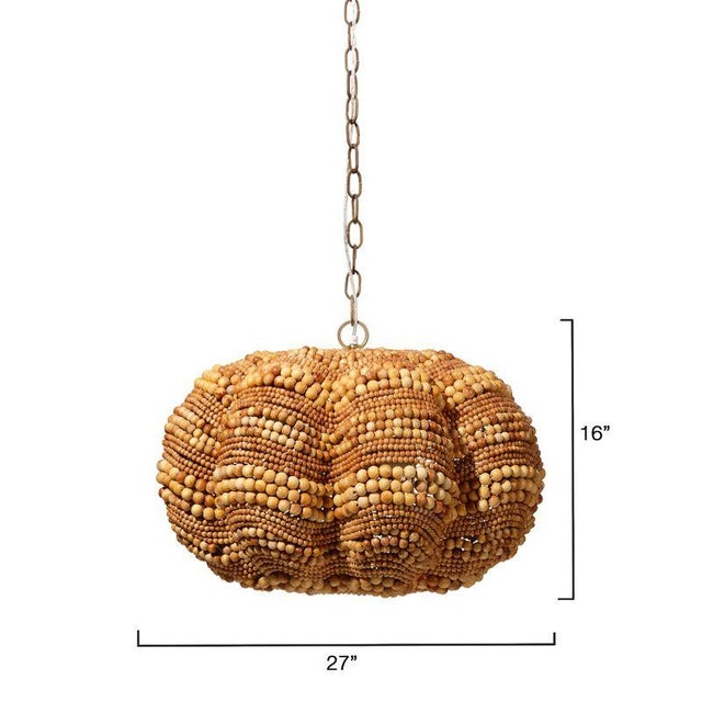 Transitional Jamie Young Clamshell Chandelier in Natural, Small For Sale - Image 3 of 7