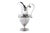 Water Jug in Fluted Silver with Engravings and Scrolls Handle For Sale - Image 9 of 9