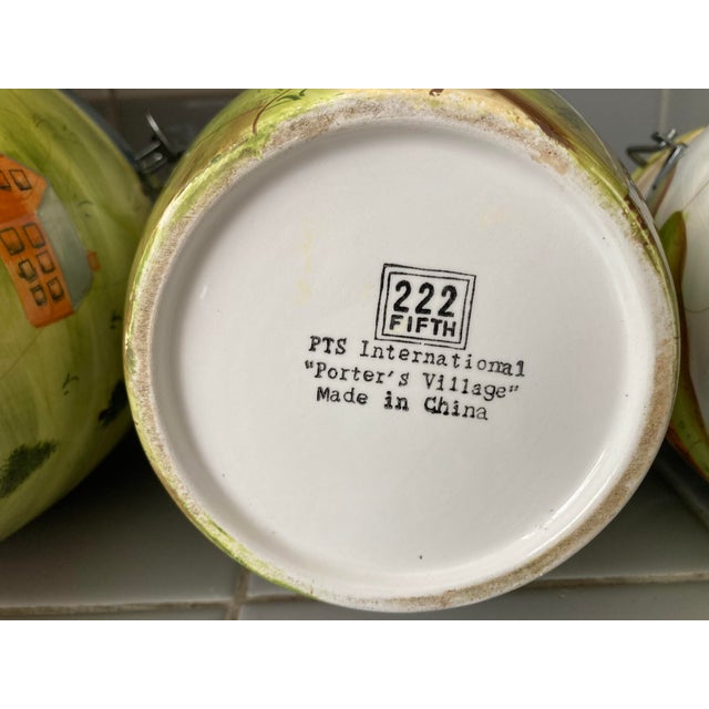 Kitchen Ceramic Storage Canisters - Set of Three For Sale - Image 4 of 14