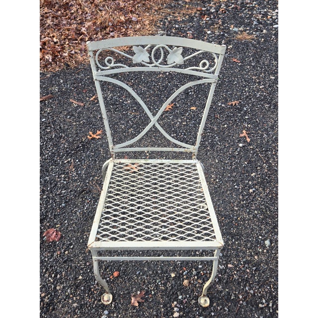 Mid-Century Modern Vintage Salterini Mt. Vernon Wrought Iron Dining Chairs, 6 Pieces, Attributed For Sale - Image 3 of 13