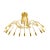 Metal Large Chandelier in Brass in the style of Kaiser, Germany, 1960s For Sale - Image 7 of 7