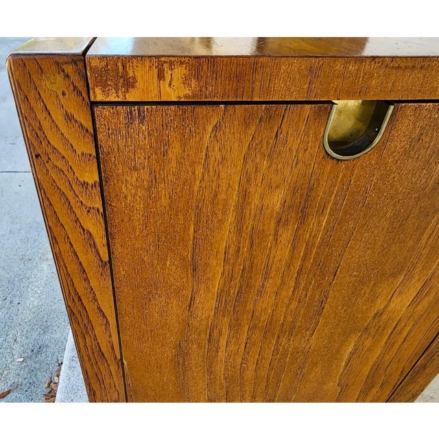 Vintage Dry Bar Buffet Sideboard Campaign Style Preface by Drexel For Sale - Image 11 of 13