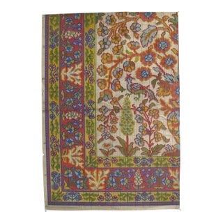 Antique Textile Design Gouache on Paper For Sale