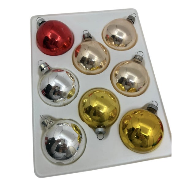 Mid-Century Modern Mid Century Vintage Mercury Glass Ornaments - a Set of 15 For Sale - Image 3 of 11