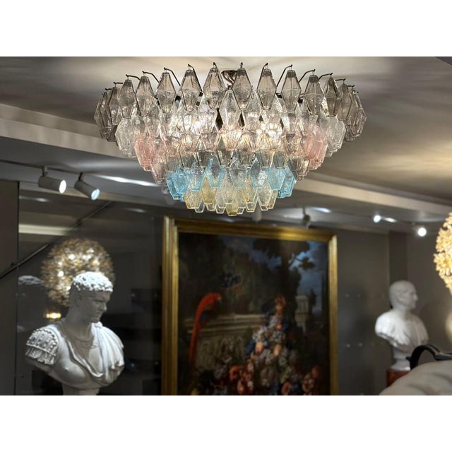 Large Poliedri Murano Glass Ceiling Light, 1990s For Sale - Image 18 of 18
