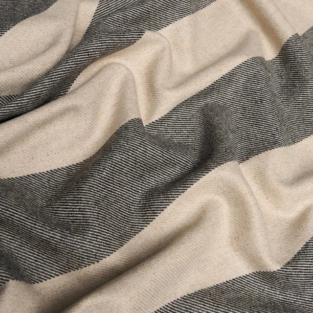 Schumacher SAMPLE - Schumacher Hemlock Stripe Fabric In Graphite For Sale - Image 4 of 4