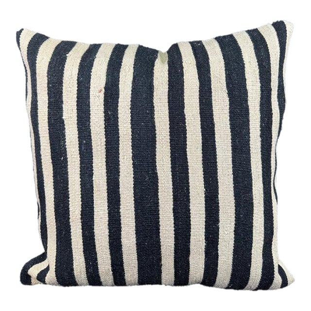 Turkish Hemp Pillow Cushion Natural Beige Black Pillow Cushion Cover 24x24 For Sale