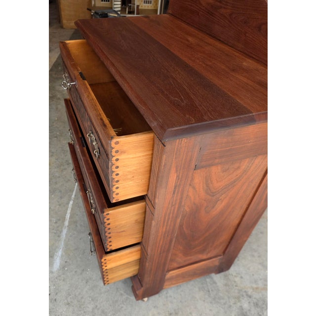 Victorian Antique Eastlake Walnut Dresser | Late 19th Century | Professionally Restored | Original Hardware For Sale - Image 3 of 12