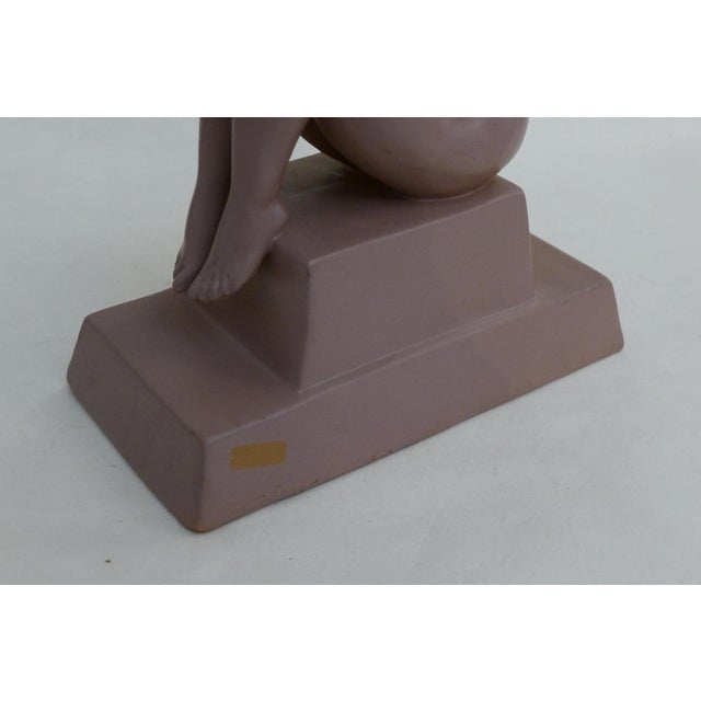 Art Deco Terracotta Sculpture of a Nude Bathing Woman, 1920s For Sale - Image 13 of 14
