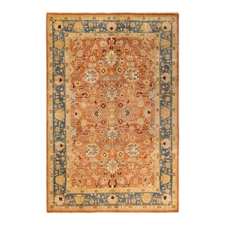 Vintage Moroccan Hand Knotted Wool Area Rug, Bronze - 6'2" X 9'2" For Sale