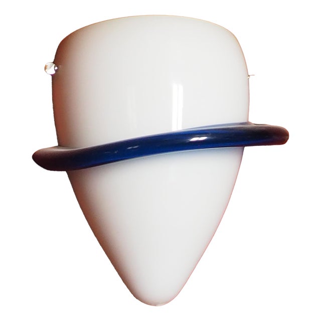Blue Swan Wall Lamps by Tina Aufiero for Venini, 1985, Set of 8 For Sale