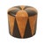 Vintage Round Pouf in Two-Tone Skai, 1960s For Sale - Image 12 of 12