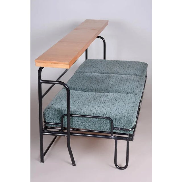 Brown & Blue Bauhaus Sofa, Czechia, 1930s For Sale - Image 6 of 18